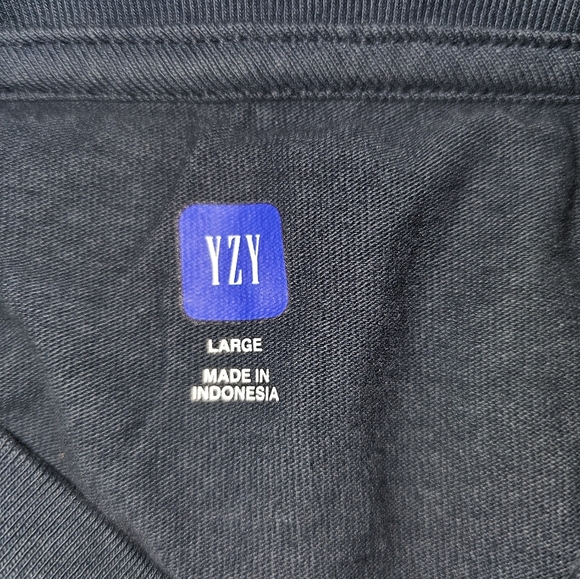 YZY Gap Logo 3/4 Sleeve Tee Dark Blue - Picture 2 of 3